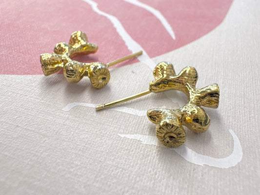 -E-T-C-H-E-D- Gold Hoops -