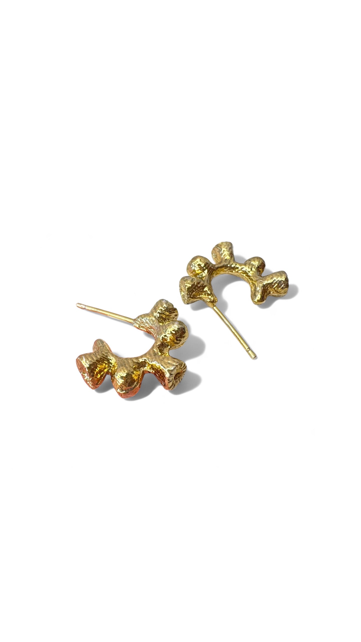 -E-T-C-H-E-D- Gold Hoops -